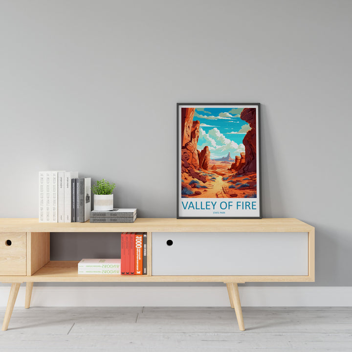 Valley Of Fire State Park Travel Print Wall Art Valley Of Fire Wall Hanging Home Décor Valley Of Fire Gift Art Lovers Nevada Art Lover