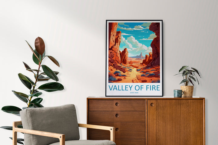 Valley Of Fire State Park Travel Print Wall Art Valley Of Fire Wall Hanging Home Décor Valley Of Fire Gift Art Lovers Nevada Art Lover