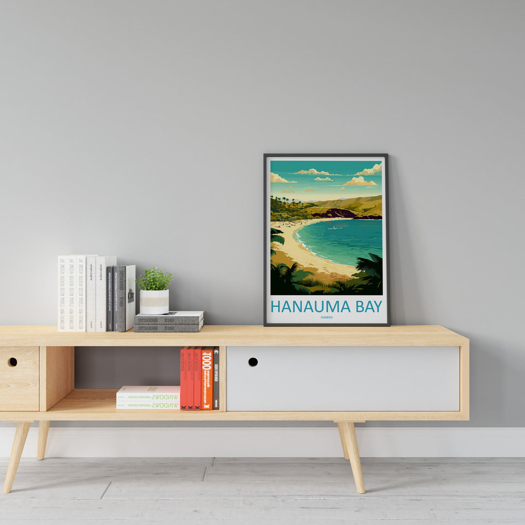 Hanauma Bay Travel Print Wall Art Hanauma Bay Wall Hanging Home Décor Hanauma Bay Gift Art Lovers Hawaii Art Lover Gift Print Artwork