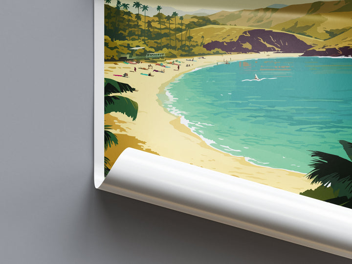 Hanauma Bay Travel Print Wall Art Hanauma Bay Wall Hanging Home Décor Hanauma Bay Gift Art Lovers Hawaii Art Lover Gift Print Artwork