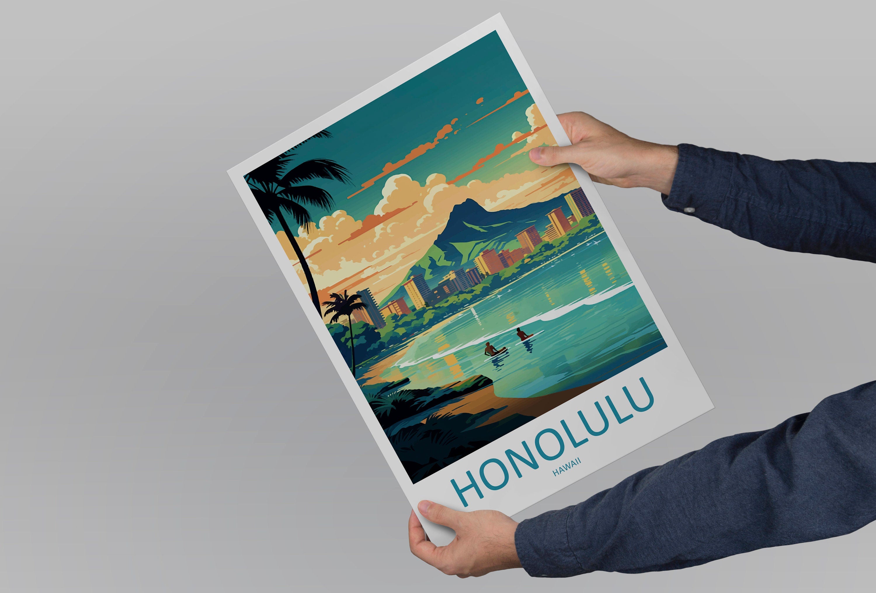 Honolulu Travel Print