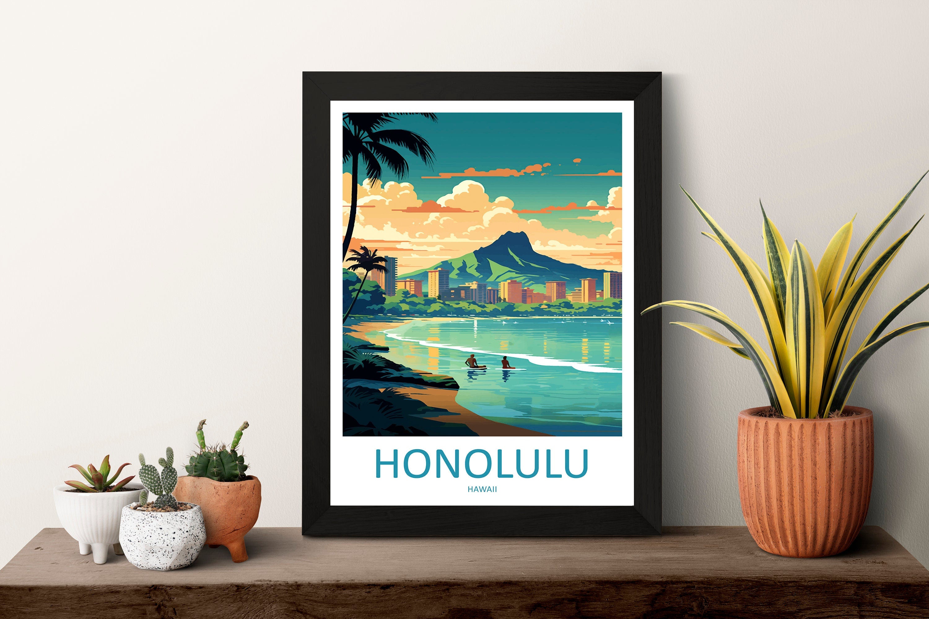 Honolulu Travel Print