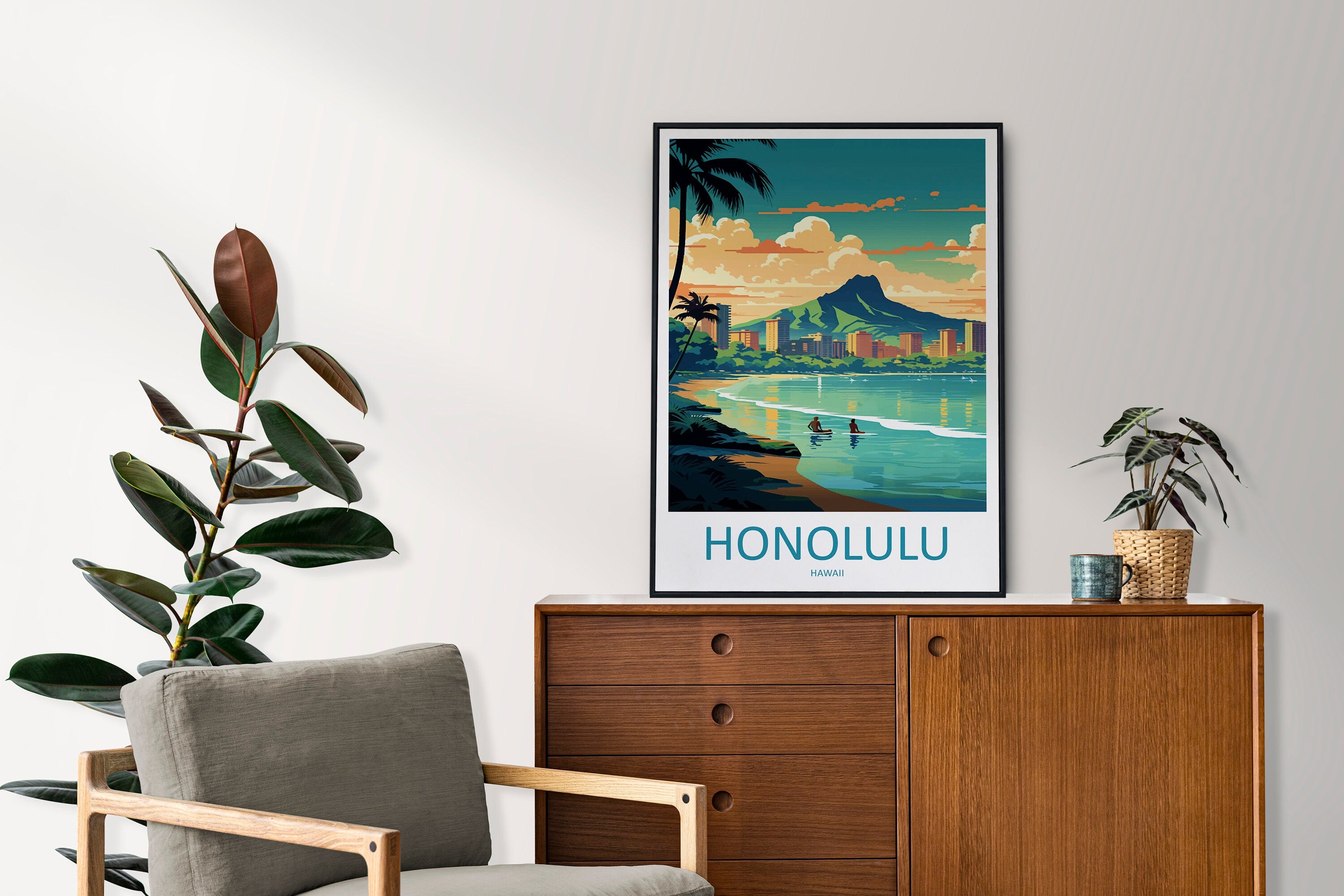 Honolulu Travel Print