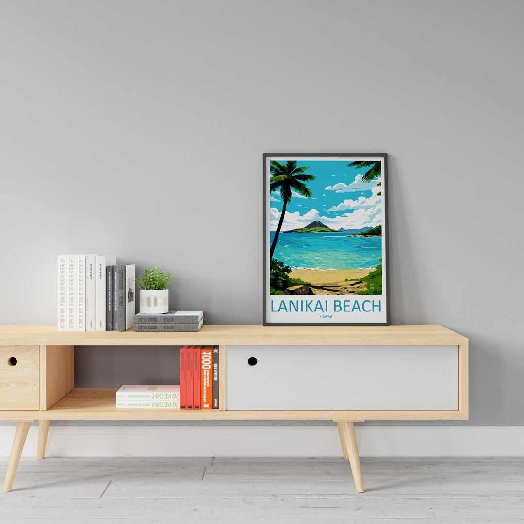 Lanikai Beach Travel Print Wall Art Lanikai Beach Wall Hanging Home Décor Lanikai Beach Gift Art Lovers Hawaii Art Lover Gift Print Artwork