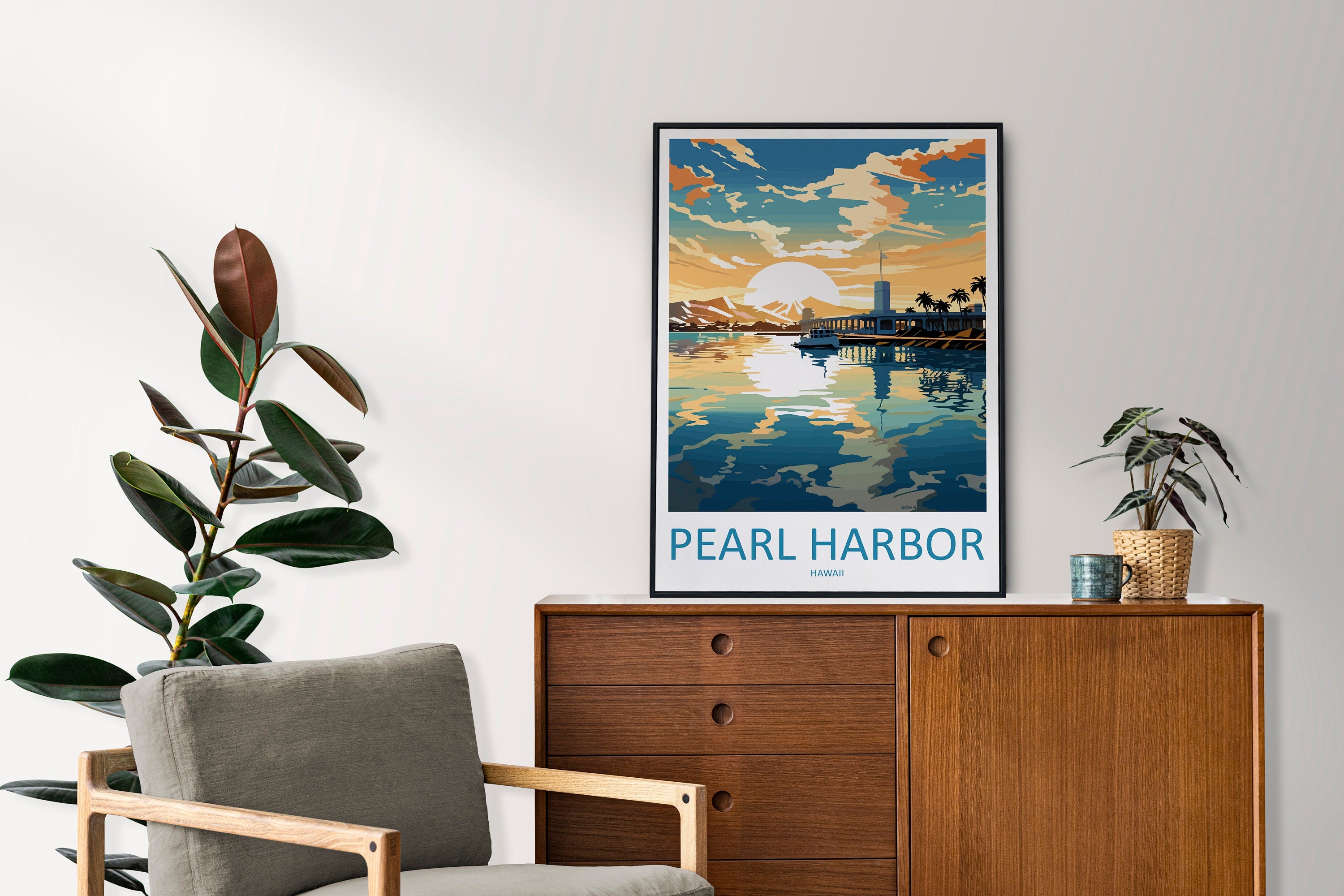 Pearl Harbor Travel Print