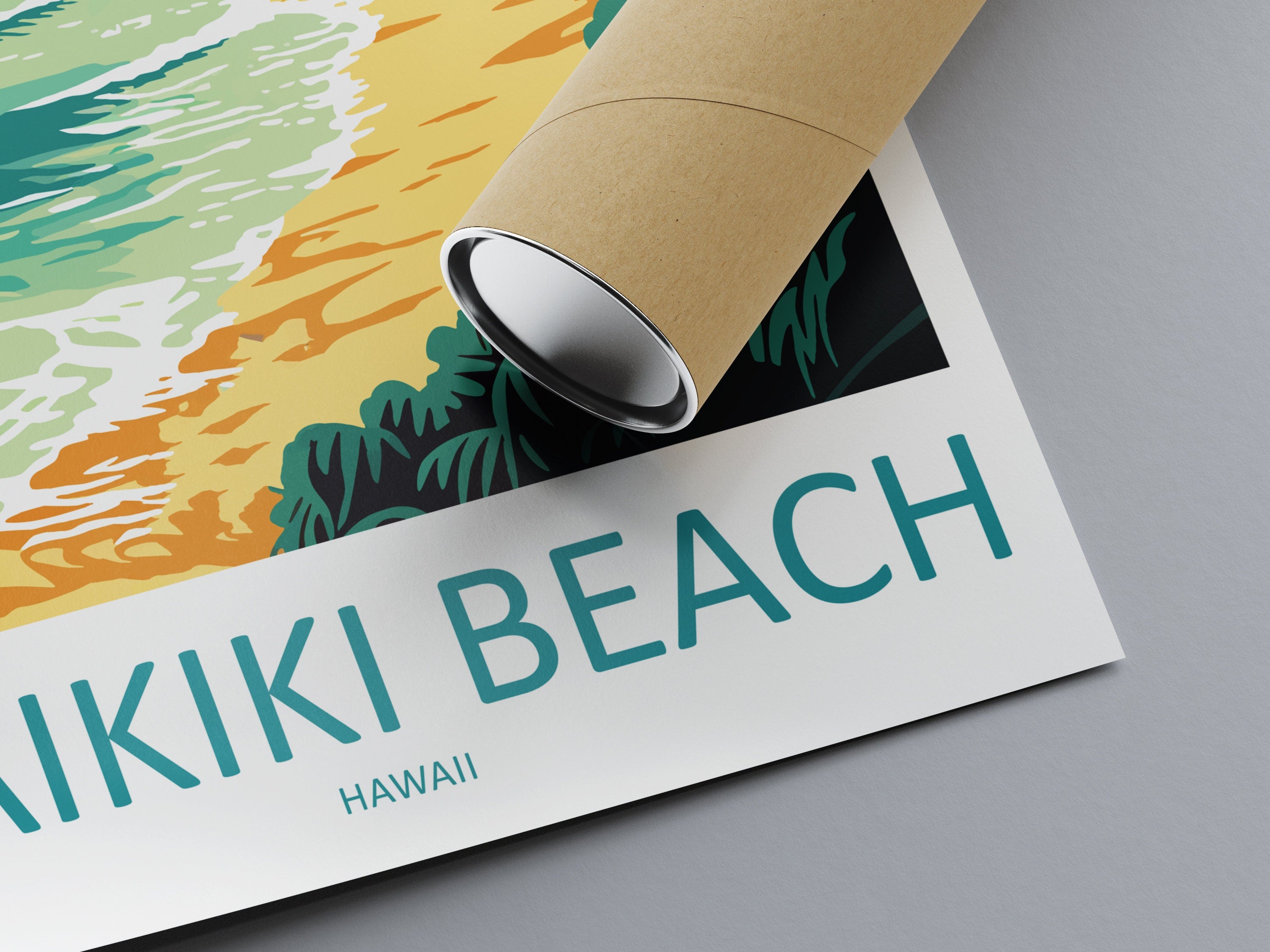 Waikiki Beach Travel Print