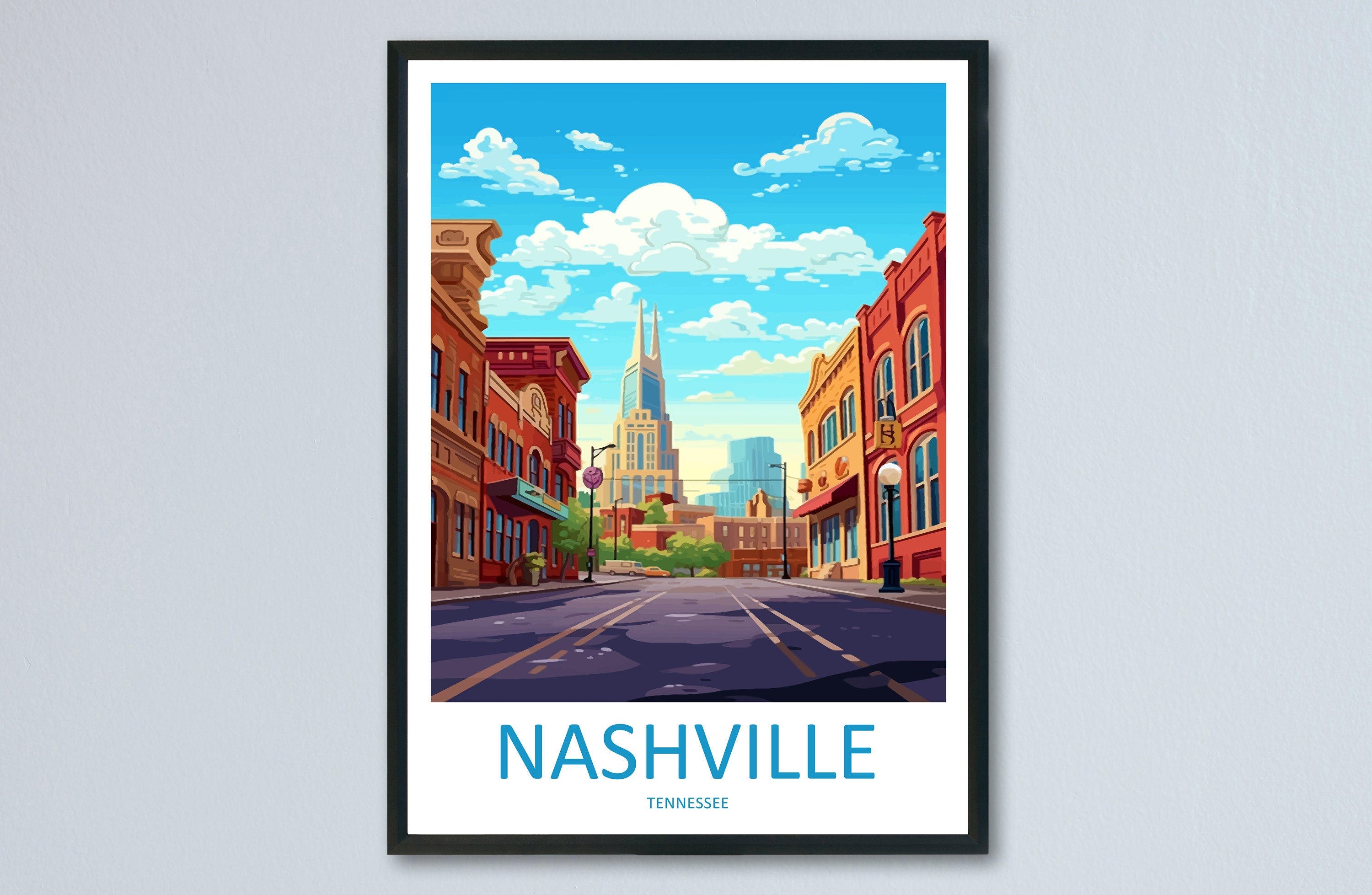 Nashville Travel Print