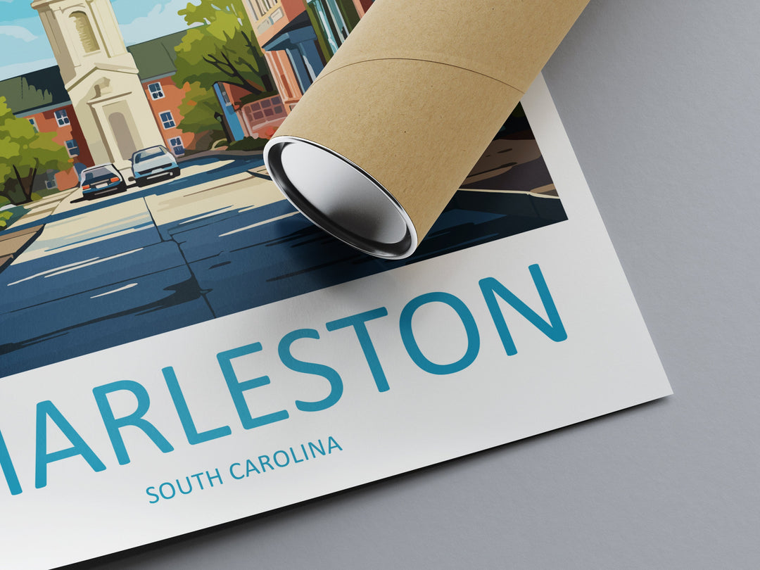 Charleston Travel Print Wall Art Charleston Wall Hanging Home Décor Charleston Gift Art Lovers Carolina Art Gift Lover Print