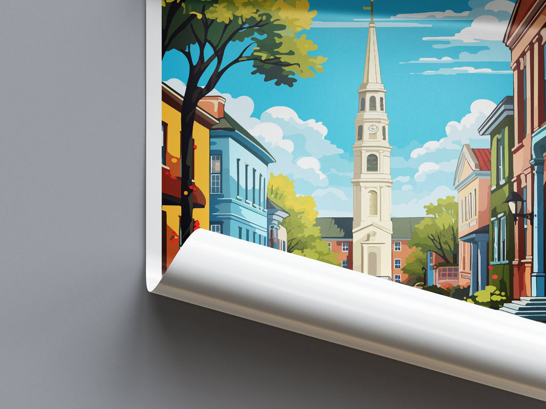 Charleston Travel Print Wall Art Charleston Wall Hanging Home Décor Charleston Gift Art Lovers Carolina Art Gift Lover Print