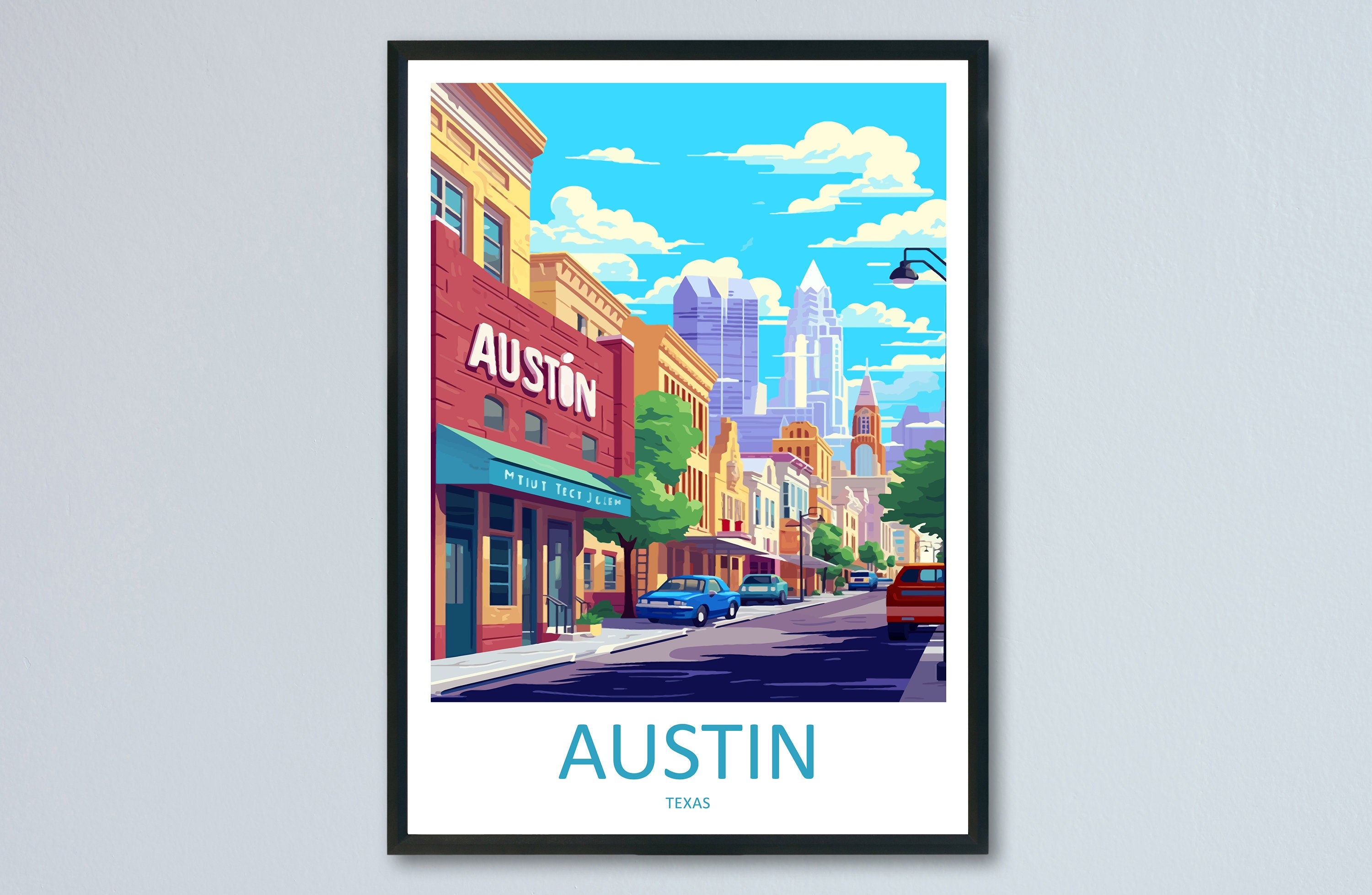 Austin Travel Print