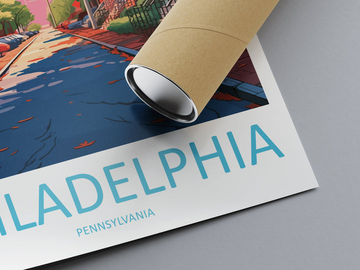 Philadelphia Travel Print Wall Art Philadelphia Wall Hanging Home Décor Philadelphia Gift Art Lovers Pennsylvania Art Lover Travel Poster