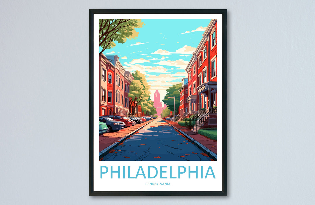 Philadelphia Travel Print Wall Art Philadelphia Wall Hanging Home Décor Philadelphia Gift Art Lovers Pennsylvania Art Lover Travel Poster