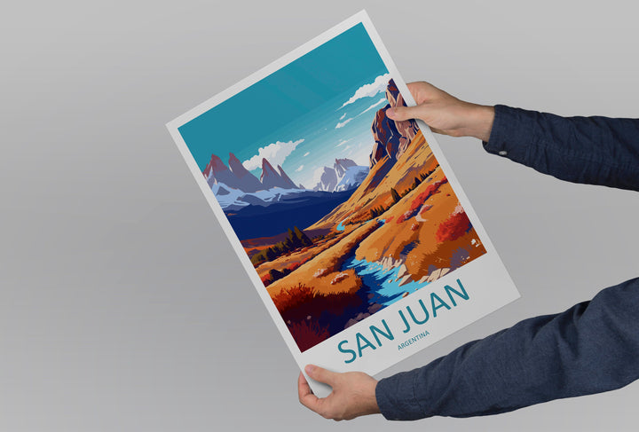 San Juan Travel Print Wall Art San Juan Wall Hanging Home Décor San Juan Gift Art Lovers Argentina Art Lover Gift San Juan