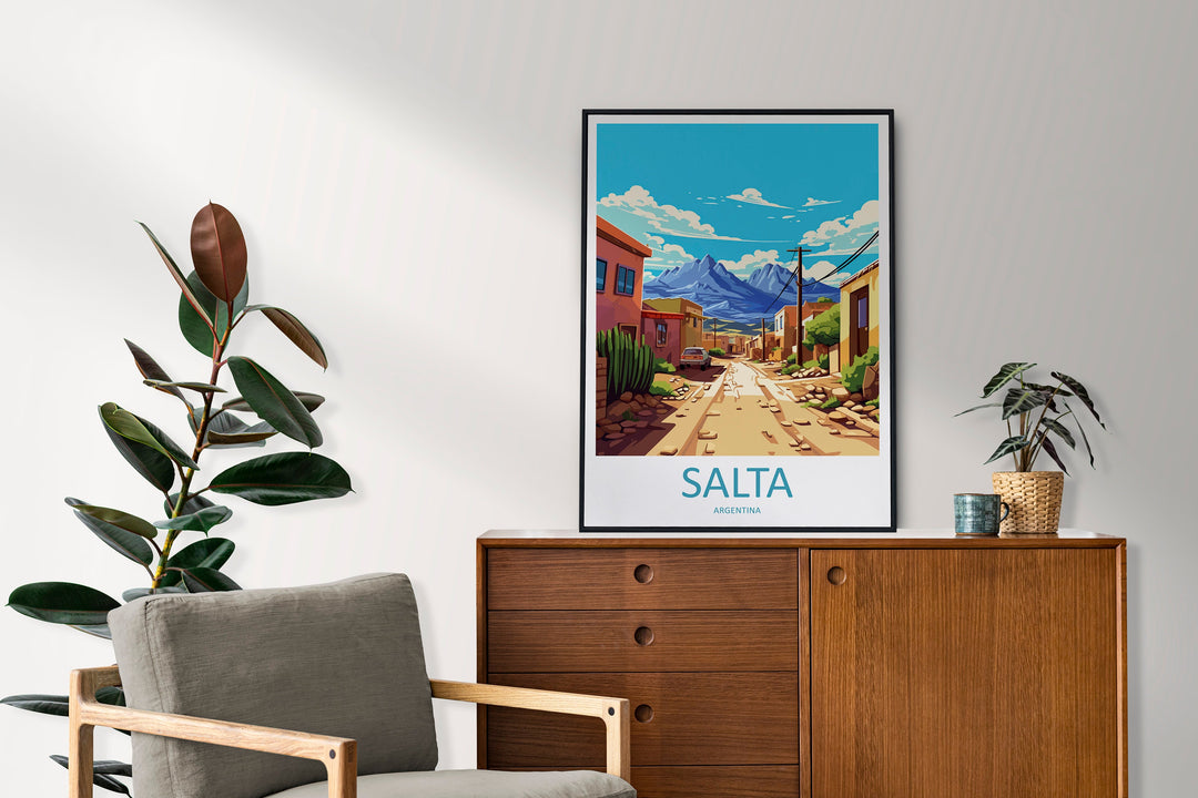 Salta Travel Print Wall Art Salta Wall Hanging Home Décor Salta Gift Art Lovers Argentina Art Lover Gift Salta Argentina Wall Art