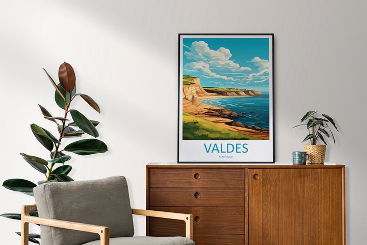 Valdes Peninsula Travel Print Wall Art Valdes Peninsula Wall Hanging Home Décor Valdes Gift Art Lovers Argentina Art Lover Gift Valdes Gift