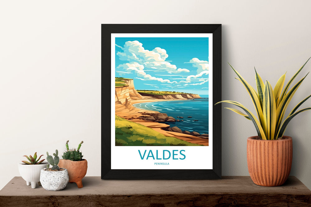 Valdes Peninsula Travel Print Wall Art Valdes Peninsula Wall Hanging Home Décor Valdes Gift Art Lovers Argentina Art Lover Gift Valdes Gift