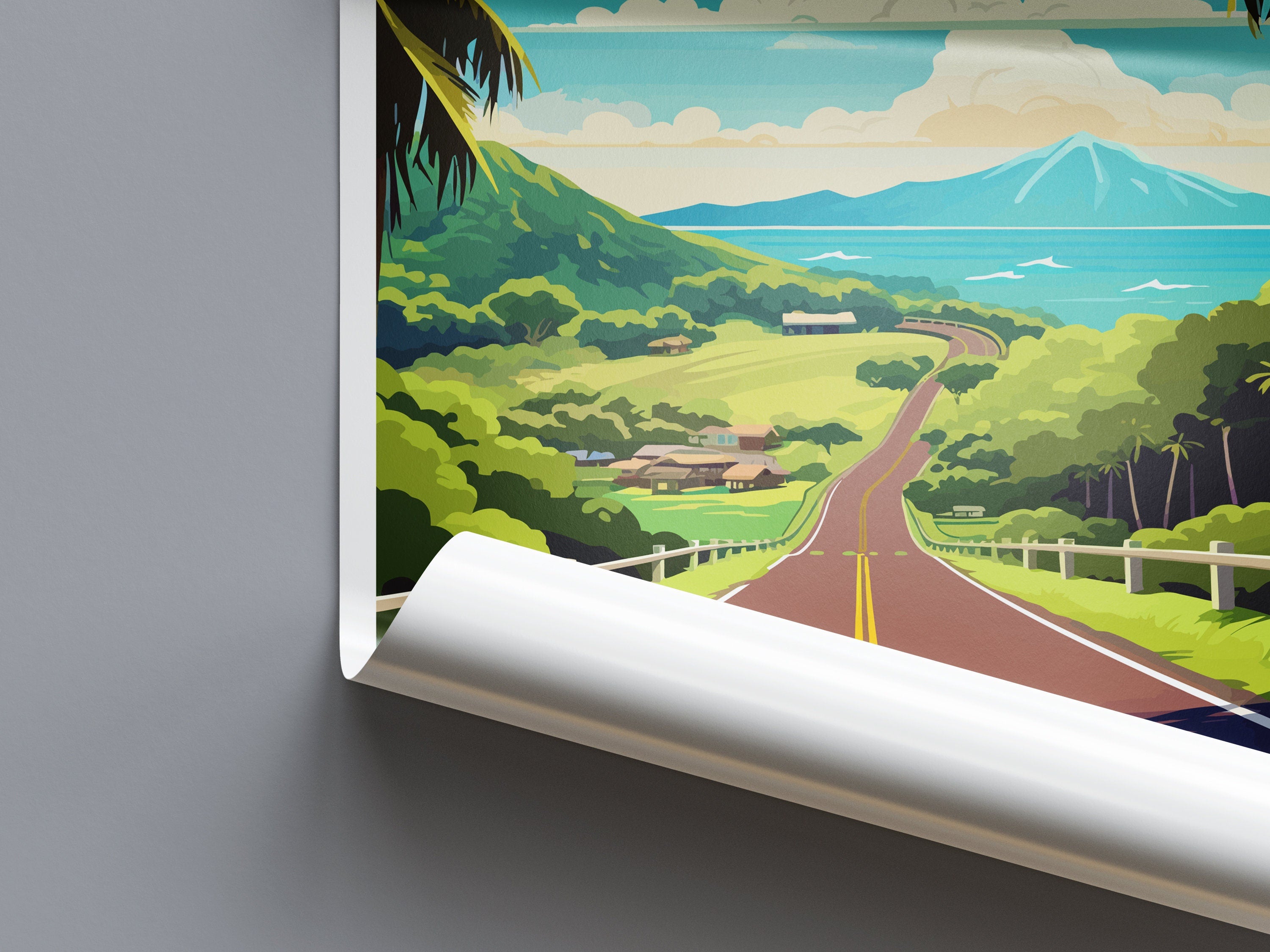 Road To Hana Travel Print