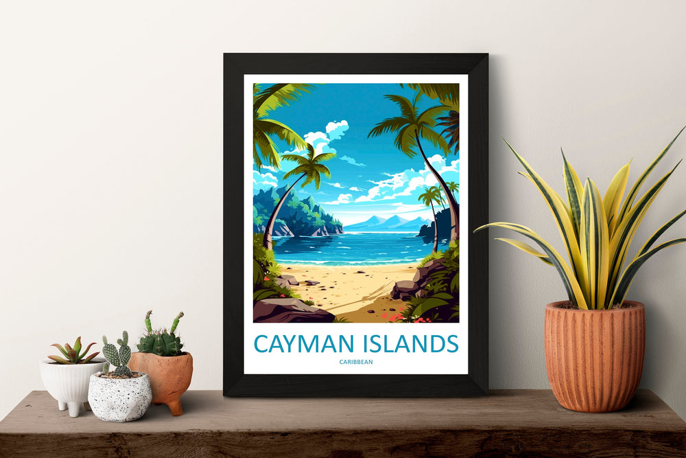 Cayman Islands Travel Print Wall Art Cayman Islands Wall Hanging Home Décor Cayman Islands Gift Art Lovers Wall Art Caribbean