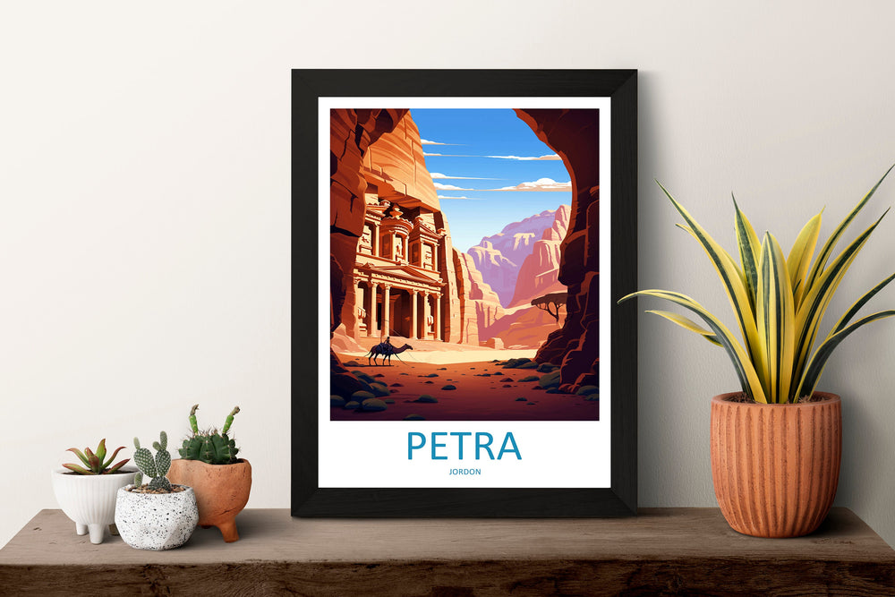 Petra Travel Print Wall Art Petra Wall Hanging Home Décor Petra Gift Art Lovers Jordan Art Lover Gift Petra Travel Poster
