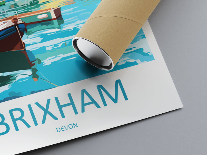 Brixham Travel Print Wall Art Brixham Wall Hanging Home Décor Brixham Gift Art Lovers England Art Lover Gift Brixham Art Poster For UK Lover