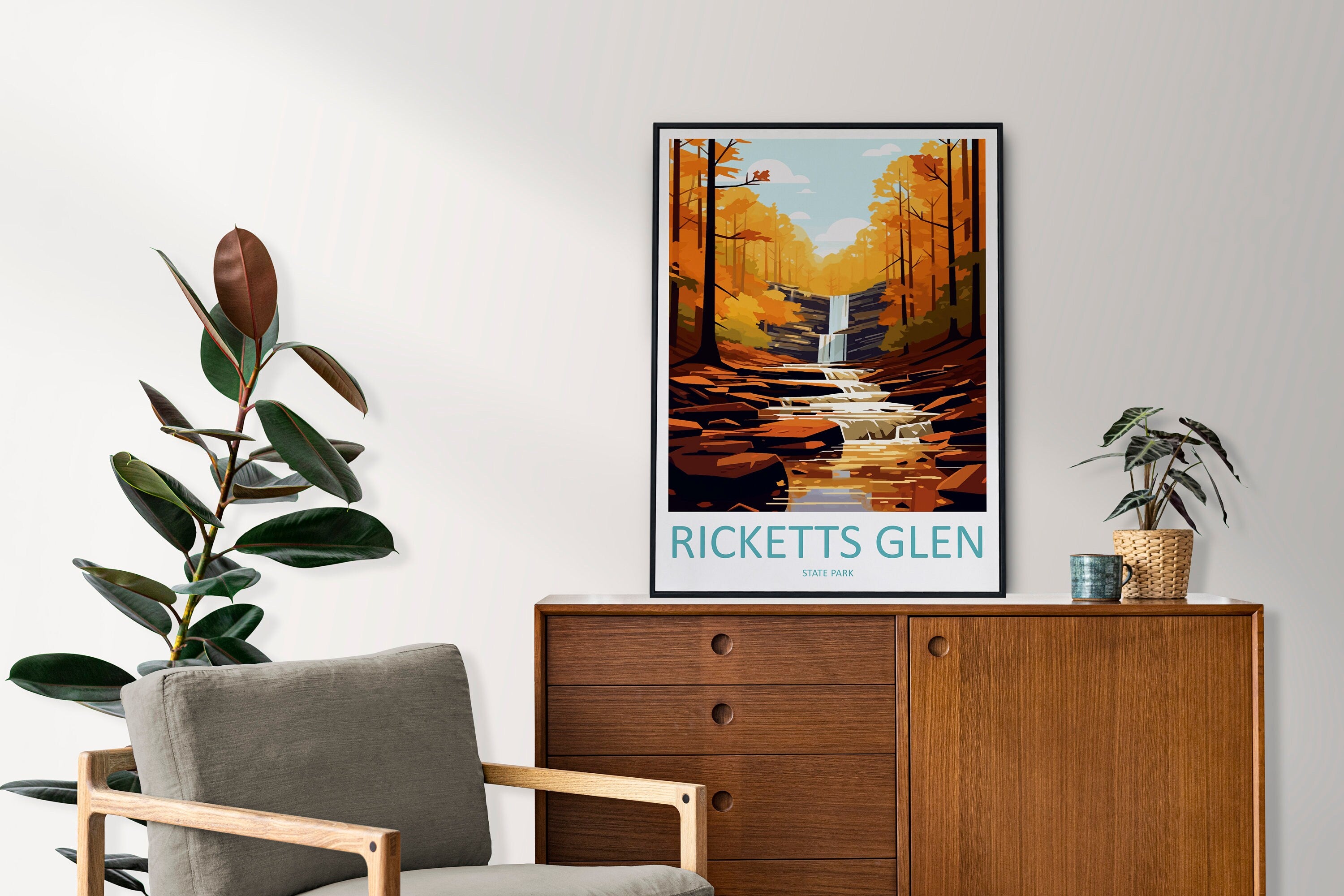 Ricketts Glen State Park Travel Print