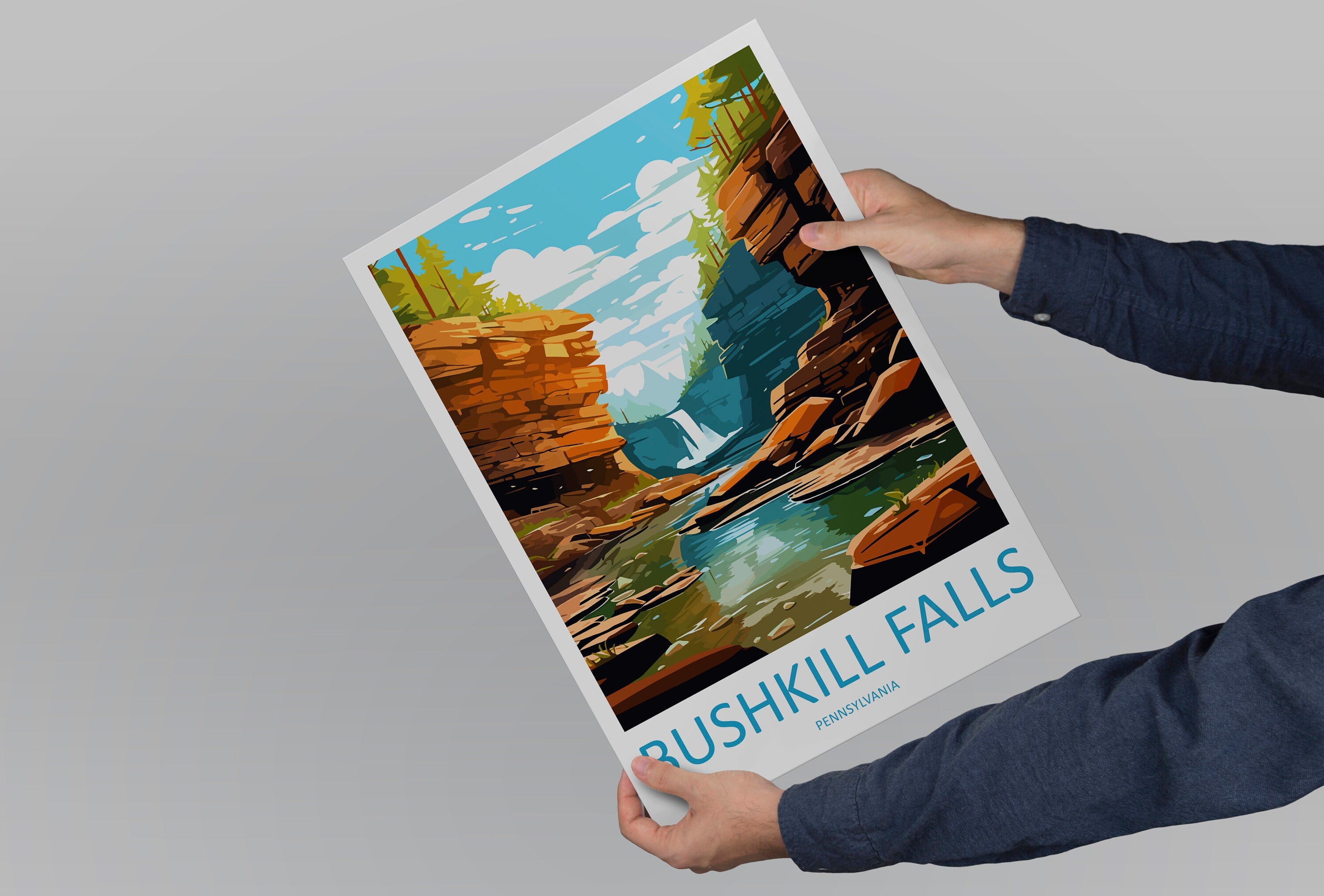 Bushkill Falls Travel Print