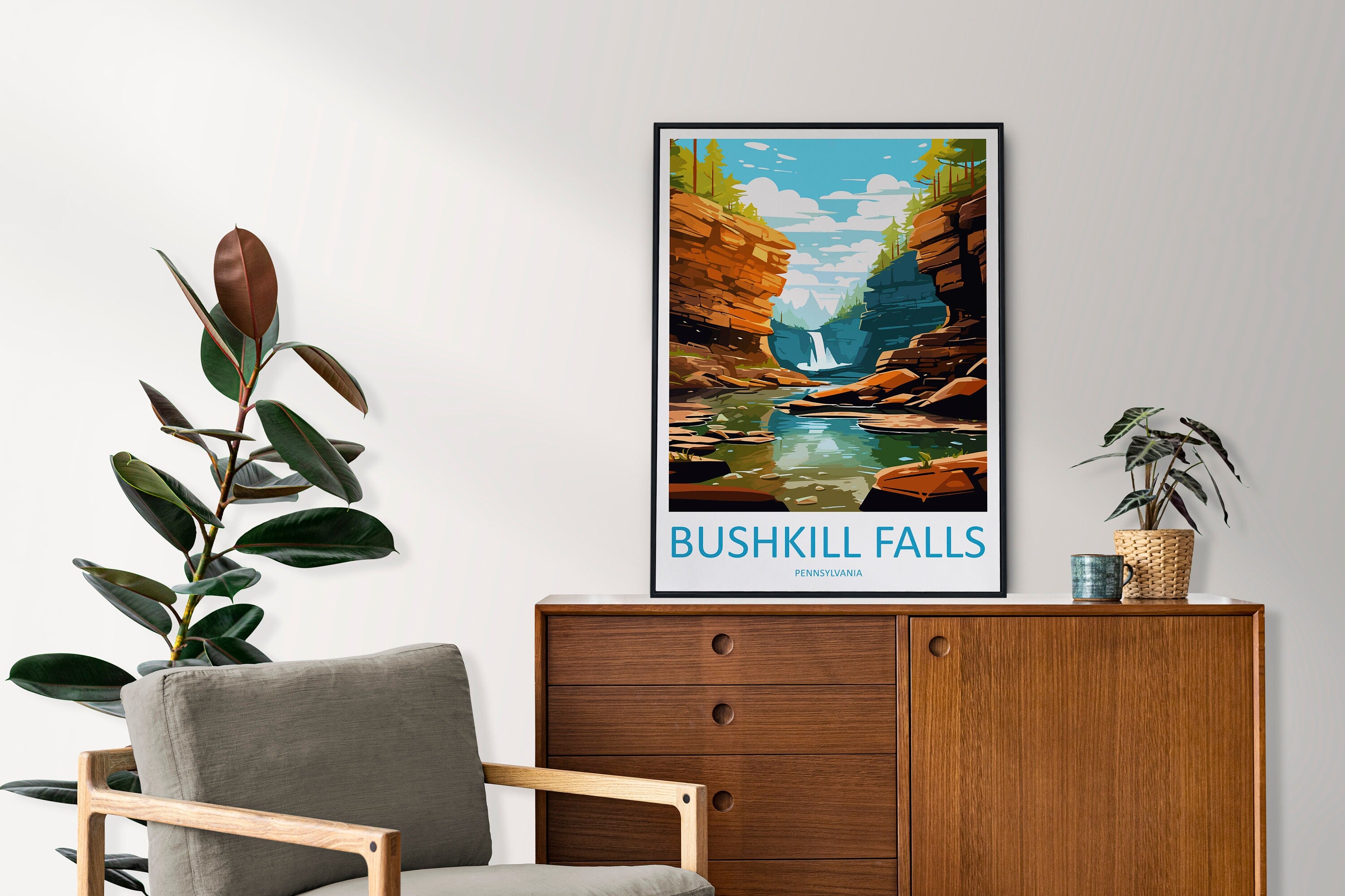 Bushkill Falls Travel Print