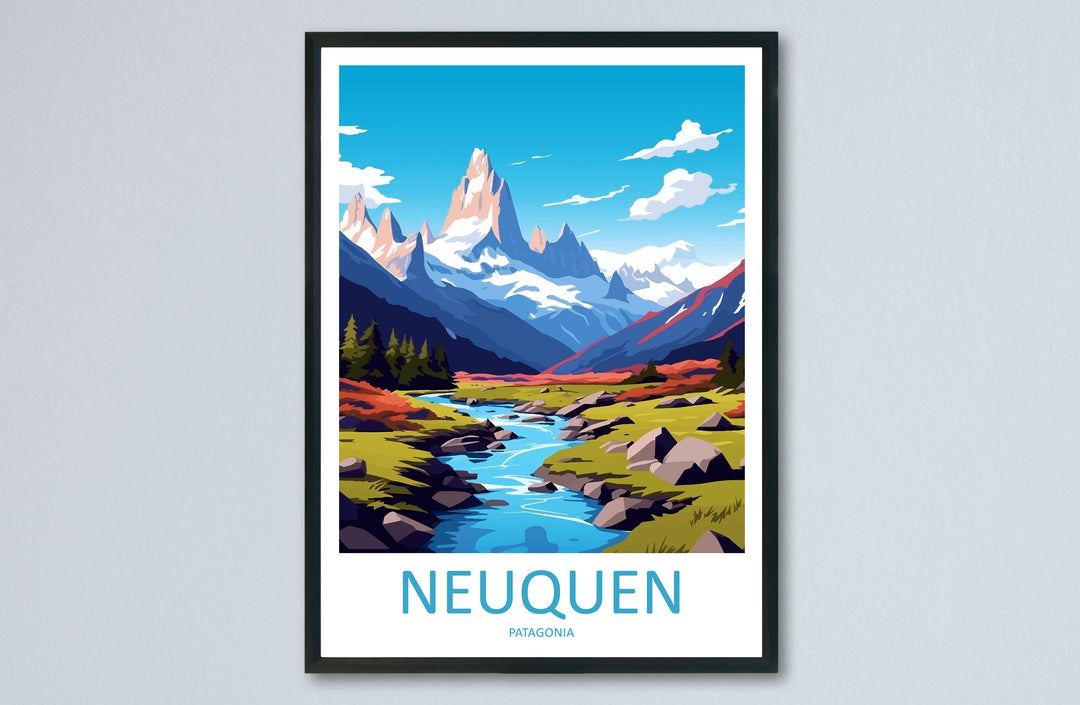 Neuquen Travel Print Wall Art Neuquen Wall Hanging Home Decoration Neuquen Gift Art Lovers Wall Art Print Art Patagonia Wall Print