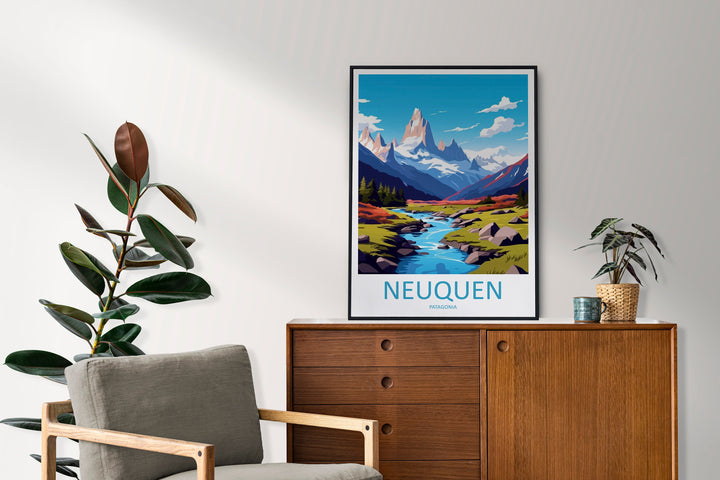 Neuquen Travel Print Wall Art Neuquen Wall Hanging Home Decoration Neuquen Gift Art Lovers Wall Art Print Art Patagonia Wall Print
