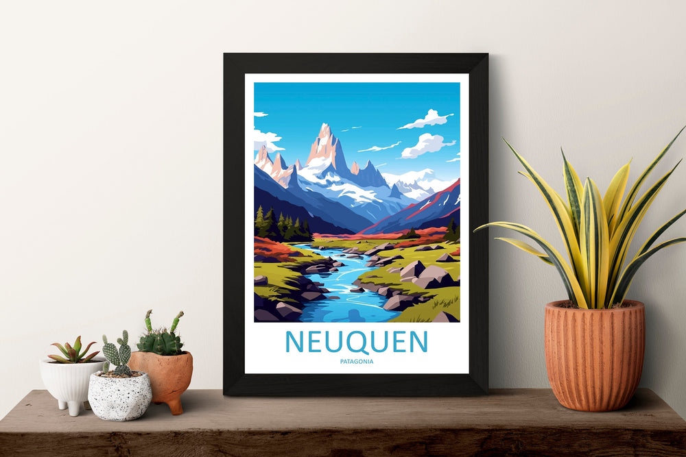 Neuquen Travel Print Wall Art Neuquen Wall Hanging Home Decoration Neuquen Gift Art Lovers Wall Art Print Art Patagonia Wall Print