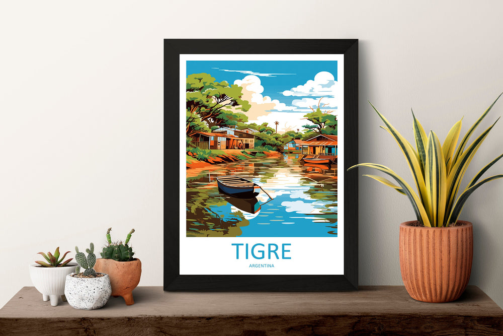 Tigre Travel Print Wall Art Tigre Wall Hanging Home Decor Tigre Gift Art Lovers Wall Art Print Art Argentina Travel Poster Gift Argentina