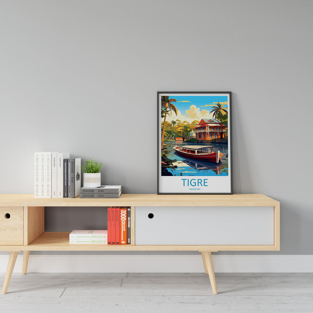 Tigre Travel Print Wall Art Tigre Wall Hanging Home Decor Tigre Gift Art Lovers Wall Art Print Art Argentina Travel Poster Gift Argentina