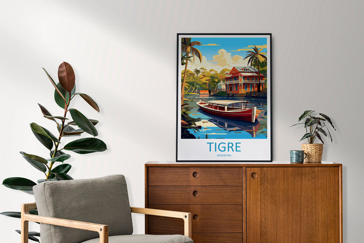 Tigre Travel Print Wall Art Tigre Wall Hanging Home Decor Tigre Gift Art Lovers Wall Art Print Art Argentina Travel Poster Gift Argentina