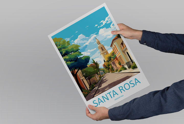 Santa Rosa Travel Print Wall Art Santa Rosa Wall Hanging Home Decor Santa Rosa Gift Art Lovers Wall Art Print Art Argentina Travel Poster