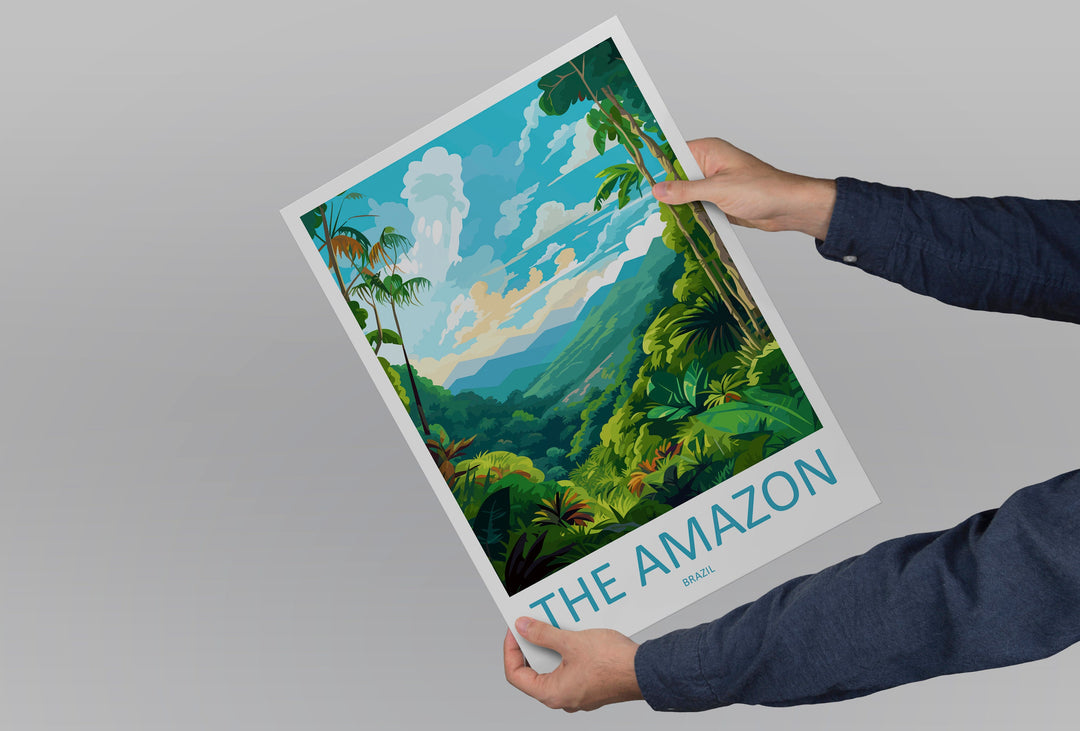 Amazon Rainforest Travel Print Wall Art Amazon Rainforest Wall Hanging Home Decor Amazon Rainforest Gift Art Lovers Wall Art Print Art