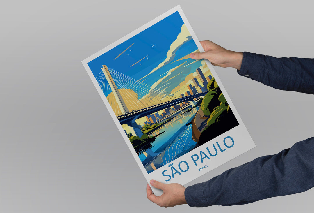 Sao Paulo Travel Print Wall Art Sao Paulo Wall Hanging Home Decor Sao Paulo Gift Art Lovers Wall Art Print Art Brazil Wall Art Poster