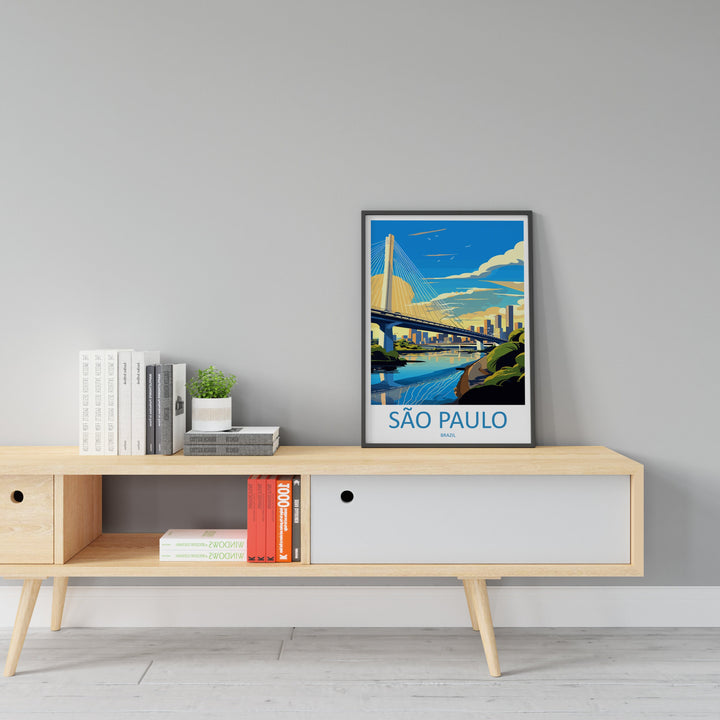 Sao Paulo Travel Print Wall Art Sao Paulo Wall Hanging Home Decor Sao Paulo Gift Art Lovers Wall Art Print Art Brazil Wall Art Poster