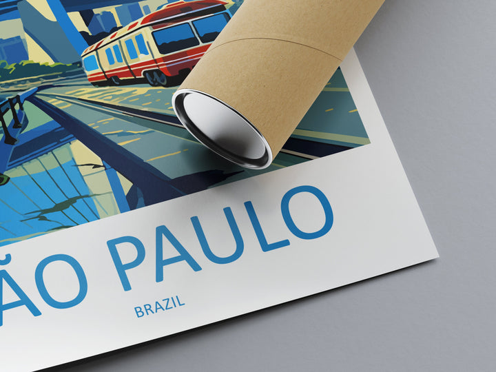 Sao Paulo Travel Print Wall Art Sao Paulo Wall Hanging Home Decor Sao Paulo Gift Art Lovers Wall Art Print Art Brazil Wall Art Poster