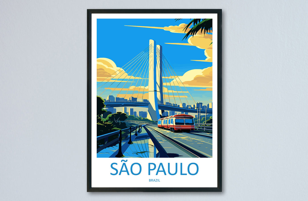 Sao Paulo Travel Print Wall Art Sao Paulo Wall Hanging Home Decor Sao Paulo Gift Art Lovers Wall Art Print Art Brazil Wall Art Poster