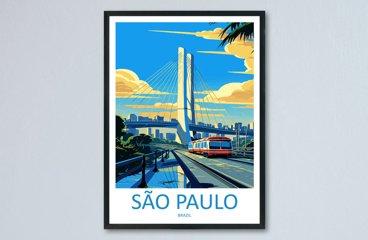 Sao Paulo Travel Print Wall Art Sao Paulo Wall Hanging Home Decor Sao Paulo Gift Art Lovers Wall Art Print Art Brazil Wall Art Poster