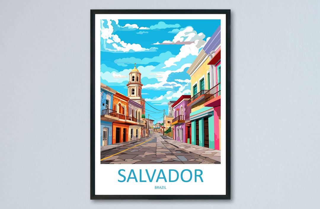 Salvador Travel Print Wall Art Salvador Wall Hanging Home Decor Salvador Gift Art Lovers Wall Art Print Art Brazil Wall Art Poster
