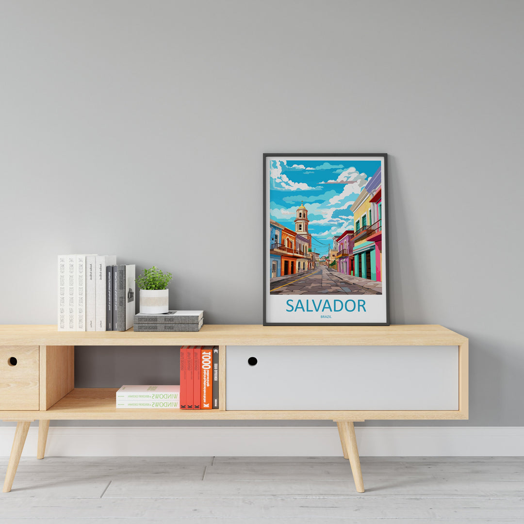 Salvador Travel Print Wall Art Salvador Wall Hanging Home Decor Salvador Gift Art Lovers Wall Art Print Art Brazil Wall Art Poster