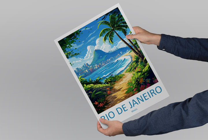 Rio De Janeiro Travel Print Wall Art Rio De Janeiro Wall Hanging Home Decor Rio De Janeiro Gift Art Lovers Wall Art Print Art Brazil Art