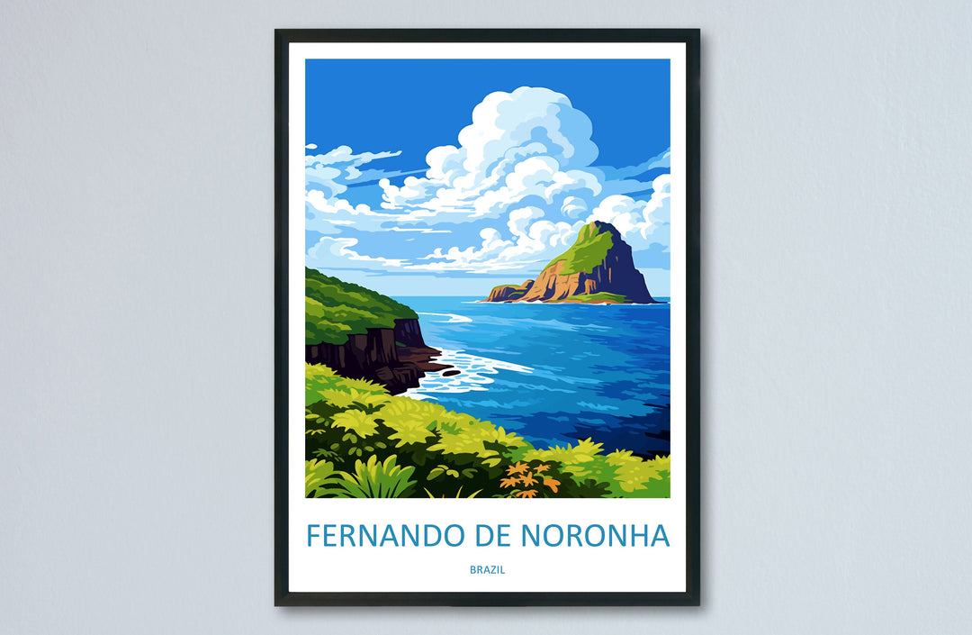 Fernando De Noronha Travel Print Wall Art Fernando De Noronha Wall Hanging Home Decor Fernando De Noronha Gift Art Lover Brazil Travel Poste
