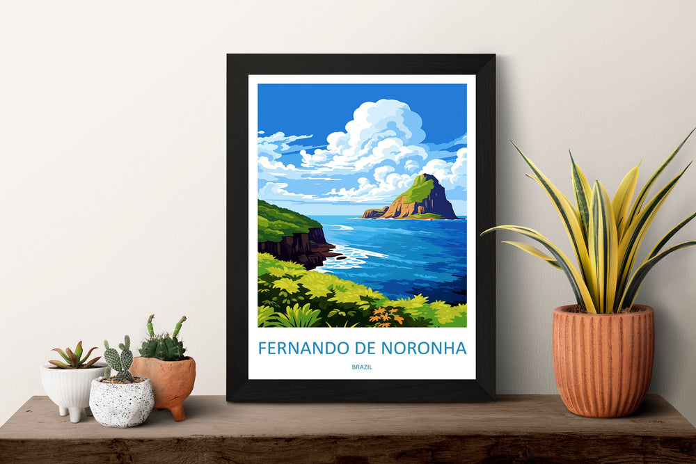 Fernando De Noronha Travel Print Wall Art Fernando De Noronha Wall Hanging Home Decor Fernando De Noronha Gift Art Lover Brazil Travel Poste