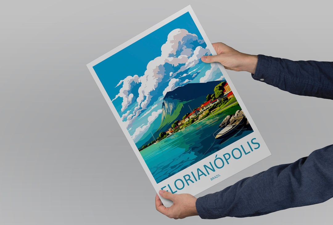 Florianópolis Travel Print Wall Art Florianópolis Wall Hanging Home Decor Florianópolis Gift Art Lovers Wall Art Print Art Brazil Travel