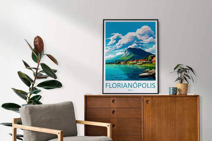 Florianópolis Travel Print Wall Art Florianópolis Wall Hanging Home Decor Florianópolis Gift Art Lovers Wall Art Print Art Brazil Travel