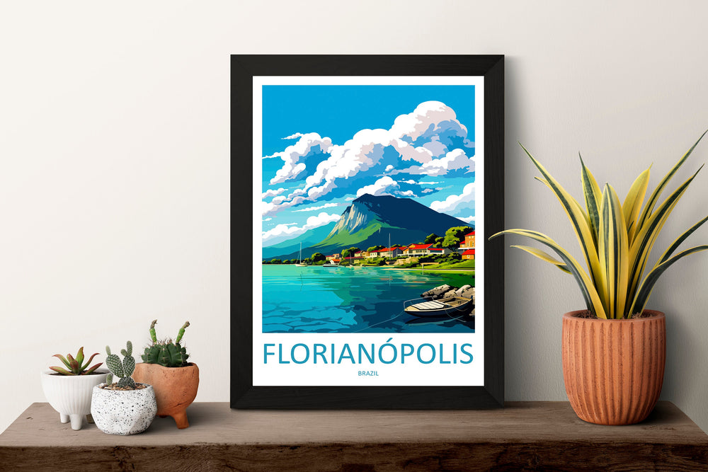 Florianópolis Travel Print Wall Art Florianópolis Wall Hanging Home Decor Florianópolis Gift Art Lovers Wall Art Print Art Brazil Travel