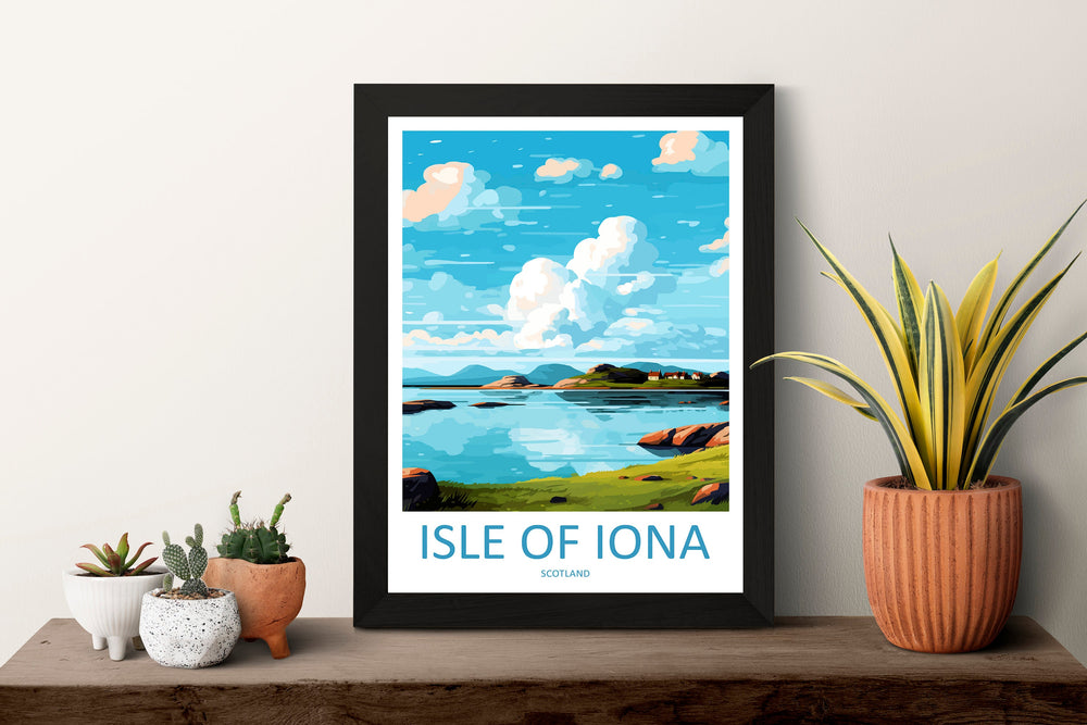 Isle Of Iona Travel Print Wall Art Isle Of Iona Wall Hanging Home Décor Isle Of Iona Gift Art Lovers Scotland Art Lover Travel Gift