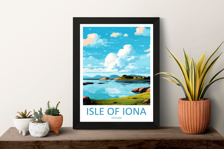 Isle Of Iona Travel Print Wall Art Isle Of Iona Wall Hanging Home Décor Isle Of Iona Gift Art Lovers Scotland Art Lover Travel Gift